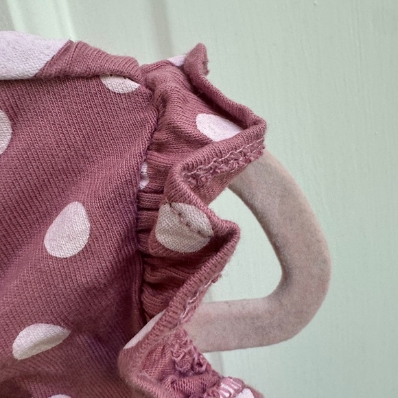 Carter's 18M Girls Mauve and Pink Polka Dot Short Sleeve Blouse Top - Picture 2 of 5